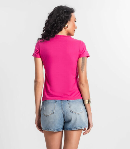 Blusa T-Shirt Feminina Estampada Select Rosa