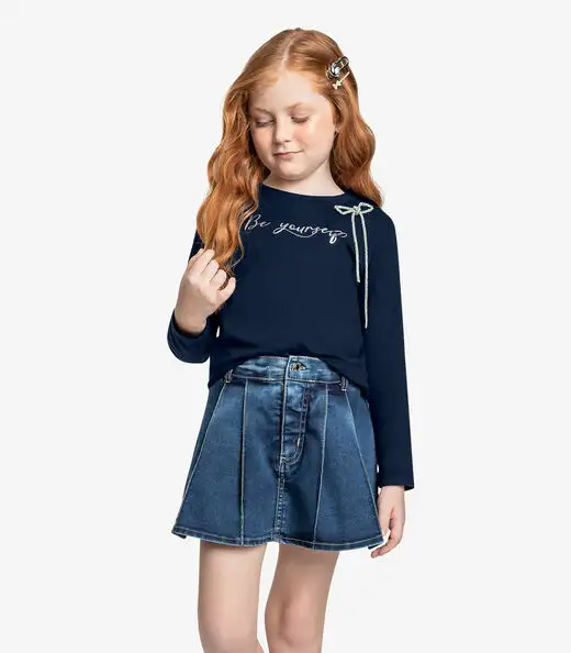 Image_Conjunto Blusa Com Shorts Saia Jeans Trick Nick Azul