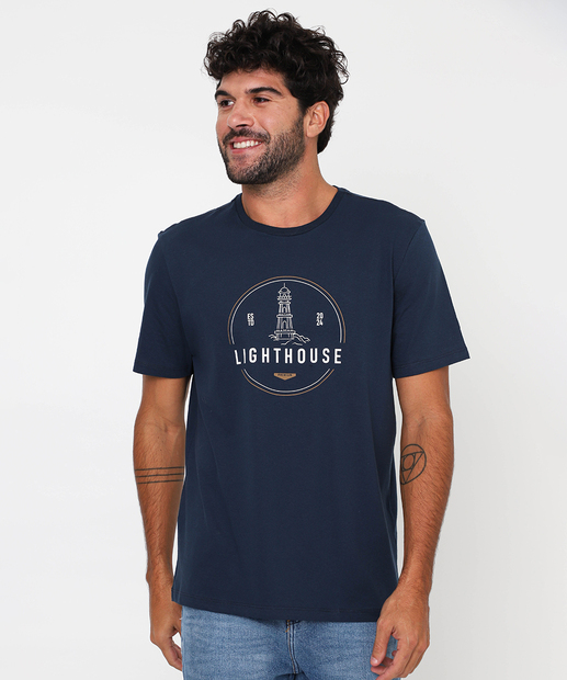 Image_Camiseta Masculina Estampa Frontal Marisa Azul