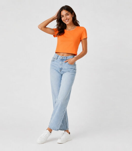 Blusa Feminina Básica Infinita Cor Amarelo
