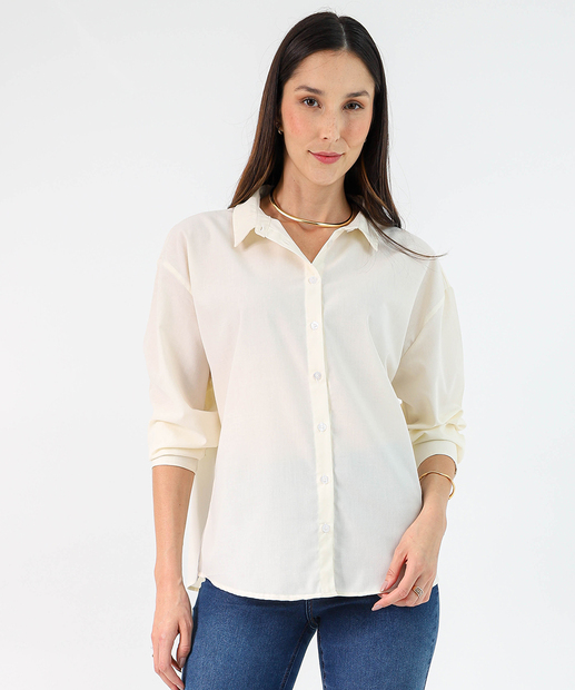 Image_Camisa Feminina Lisa Manga Longa Marisa Off White