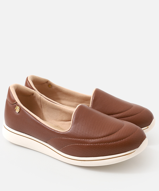 Tênis Casual Slip On Feminino Modare Marrom