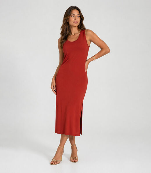 Vestido Midi Feminino Select Vermelho
