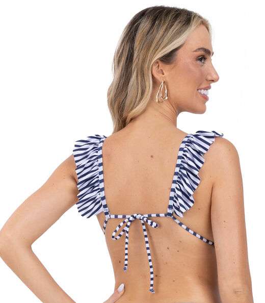 Top Biquíni Estampado Uni Femme Branco