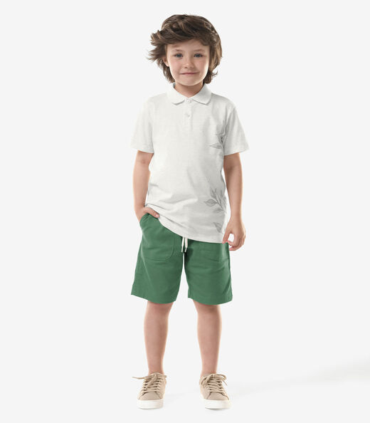 Conjunto Infantil Polo Com Bermuda Trick Nick Verde