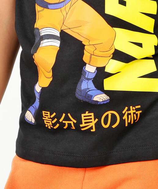 Camiseta Infantil Manga Curta Naruto Tam 4 a 10  