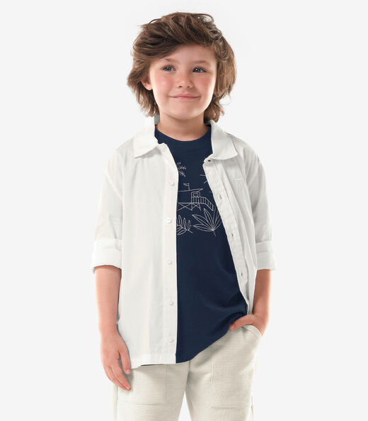 Image_Camisa Infantil Manga Longa Menino Trick Nick Bege