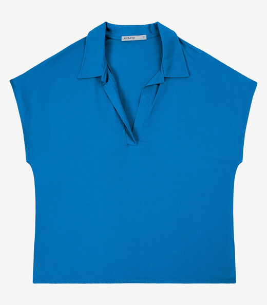 Polo Viscose Modena Feminino Endless Azul