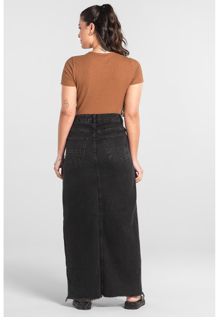 Blusa em Ribana Canelada Just Basic