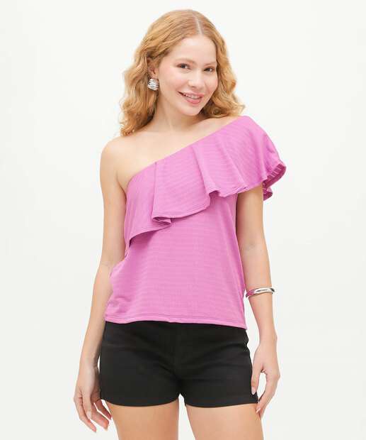 Blusa Feminina Ombro Só Babado Marisa