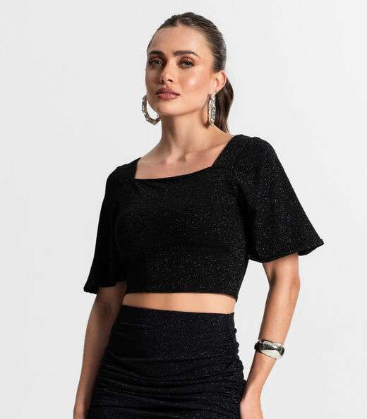 Blusa Cropped Endless Preto