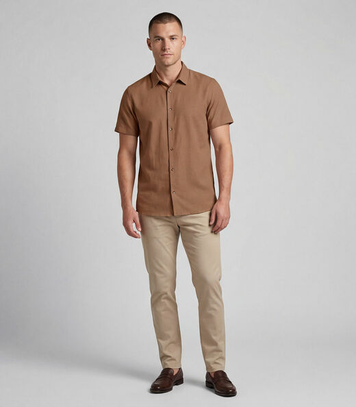 Image_Camisa Masculina Malha Flamê Select Marrom