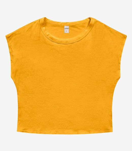 Blusa Básica Feminina Viscotorcion Rovitex Amarelo