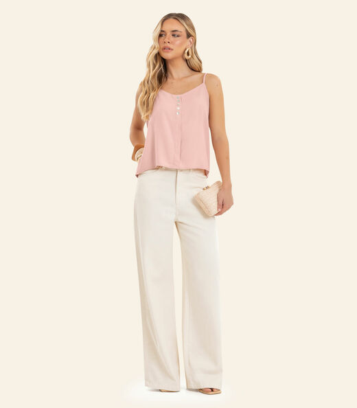 Blusa Feminina De Alça Decote Em V Endless Rosa