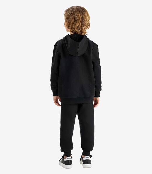 Conjunto Jaqueta Capuz e Calça Moletom Rovi Kids Preto
