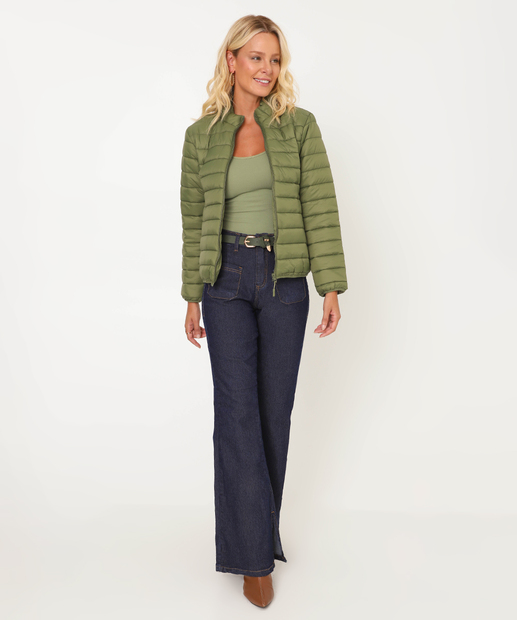 Jaqueta Feminino Puffer Bolsos Marisa Verde
