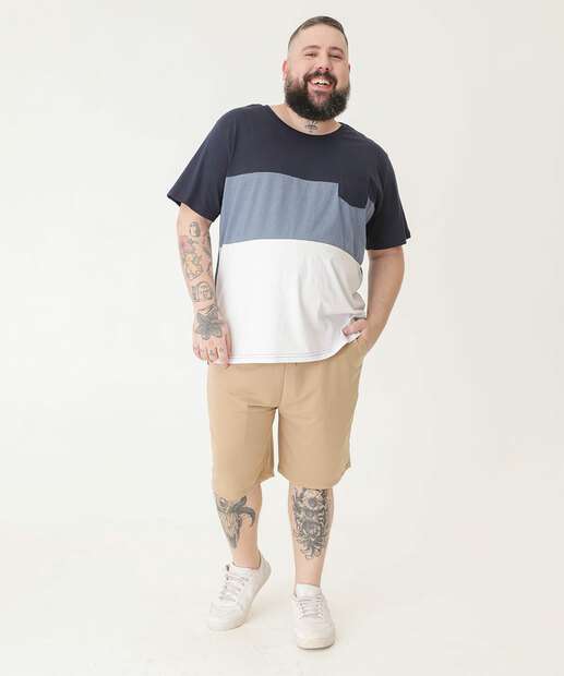 Bermuda Masculina Moletom Bolsos MR