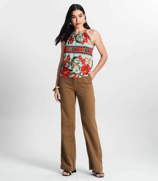 Blusa Feminina de Alça Infinita Cor Azul