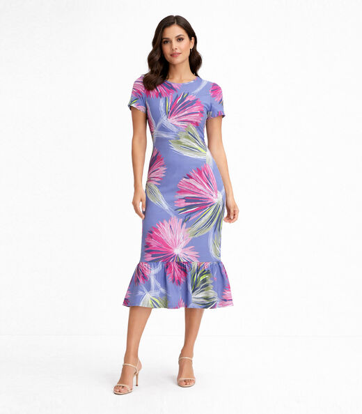 Image_Vestido Feminino Midi Slim Em Suplex Select Azul