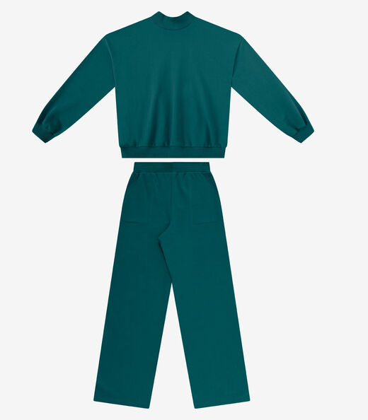 Conjunto Blusão com Calça Moletom Felpado Rovitex Verde