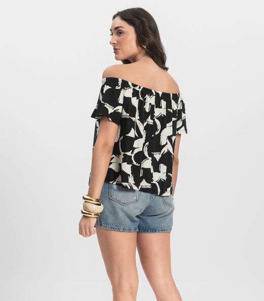 Blusa Feminina Ciganinha Infinita Cor Bege