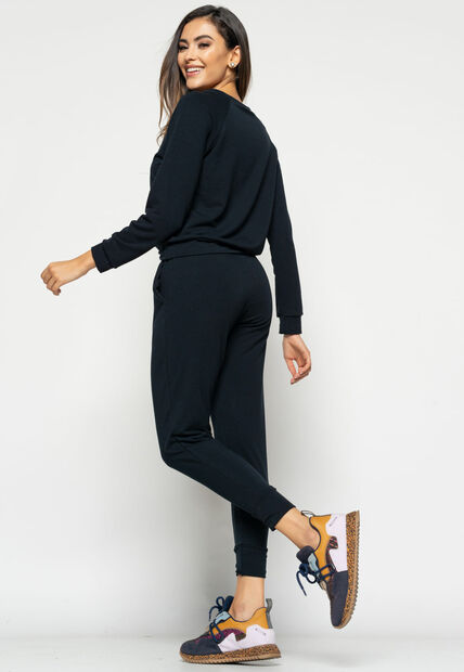 Kit 2 Calças  Comfy Jogger  Moletinho Preta e Mescla