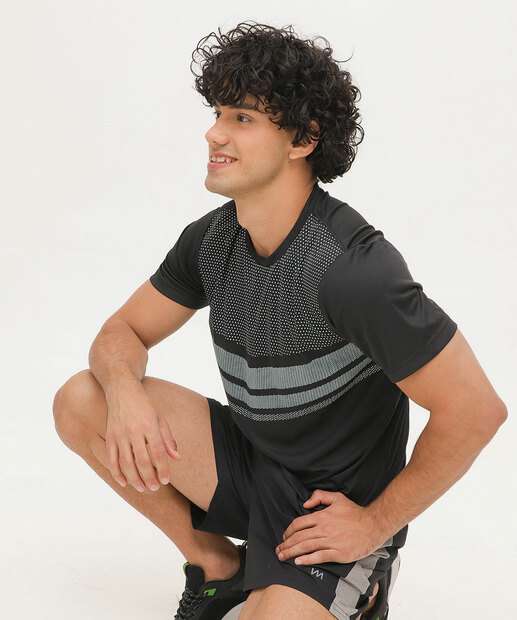 Camiseta Masculina Fitness Estampada MR