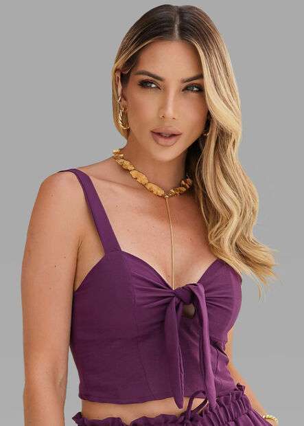 Cropped Sawary Magenta - 278637