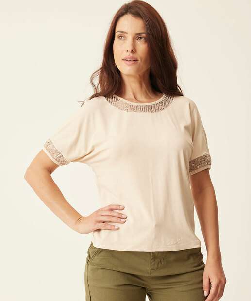 Image_Blusa Feminina Manga Curta Gola Paetês Marisa