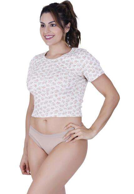 Calcinha Conforto Algodão Concept Lingerie Bege