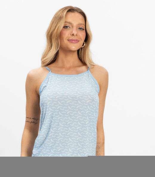 Short Doll Curto Feminino De Liganete Bella Ana Azul