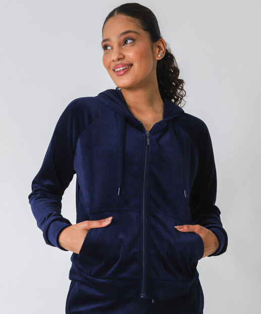 Image_Casaco Feminino Fitness Plush Capuz Marisa Azul