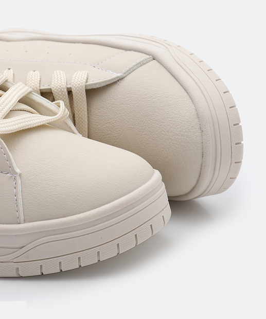 Tênis Feminino Casual Recorte Marisa Off White 