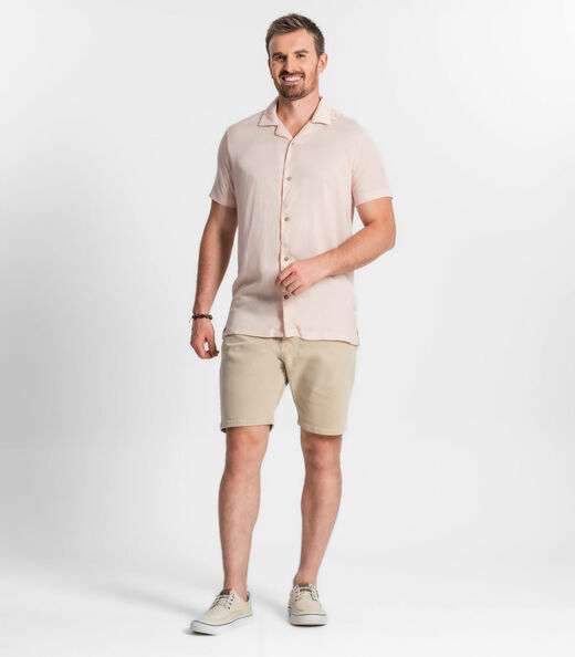 Camisa Em Viscolinho Masculina Diametro Rosa