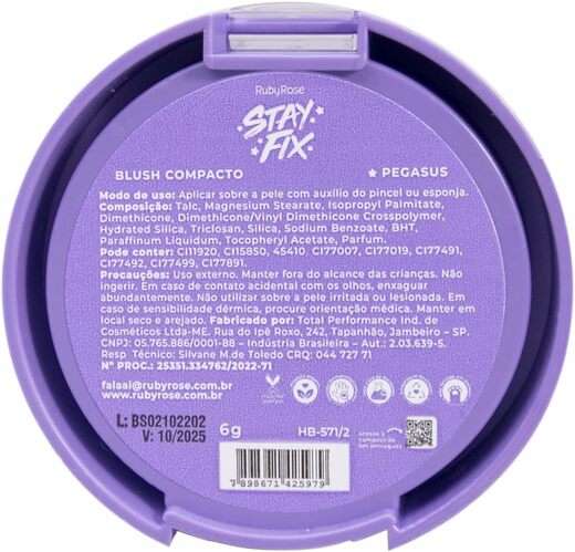 Blush Compacto Stay Fix Hb5712 Pegasus Rubyrose