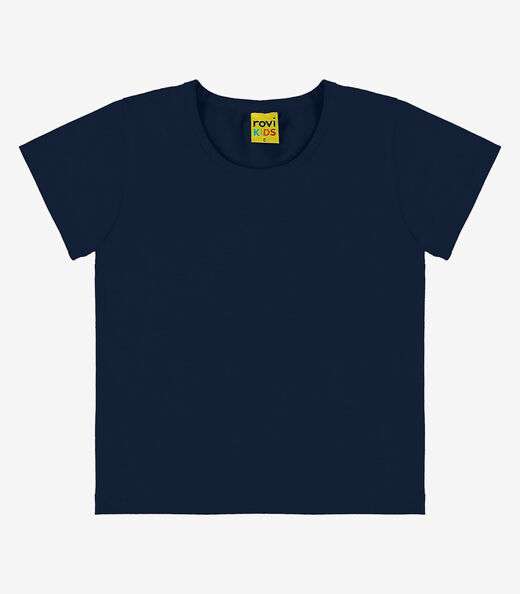 Blusa Básica Infantil Cotton Leve Rovi Kids Azul