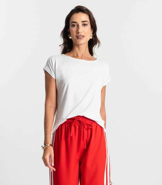 Image_Blusa Feminina Manga Curta KO Branco