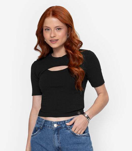 Image_Blusa Canelada Feminina Minty Preto