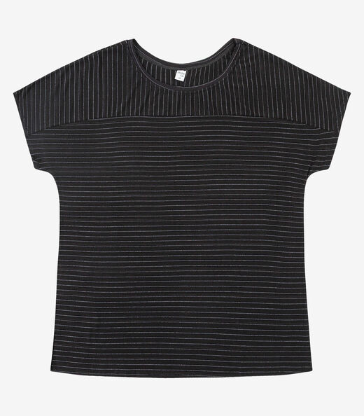 Blusa Feminina de Viscose Plus Size Infinita Cor Preto