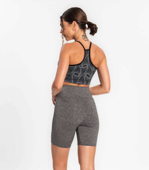 Bermuda Ciclista Feminina Básica Academia FTK Cinza