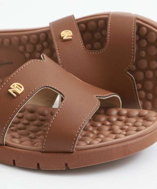 Rasteirinha Feminina Tiras Modare Marrom