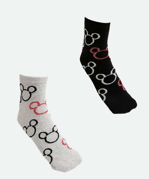 Kit 2 Pares Meias Feminina Disney