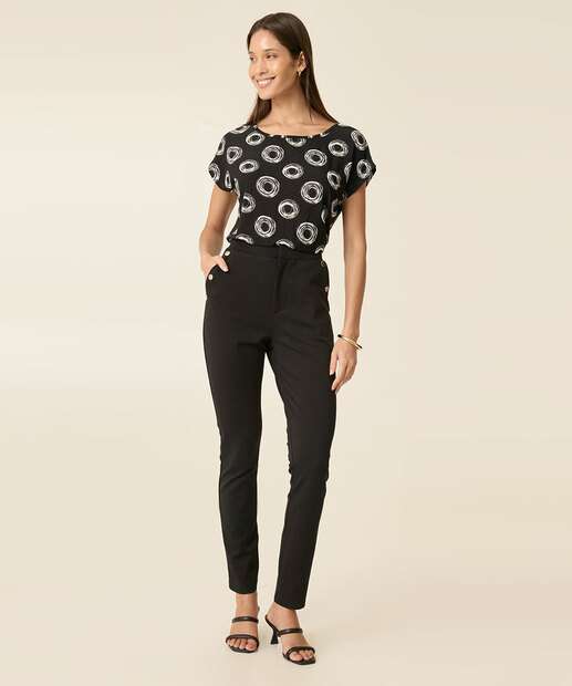 Blusa Feminina Liganete Estampa Poá Marisa