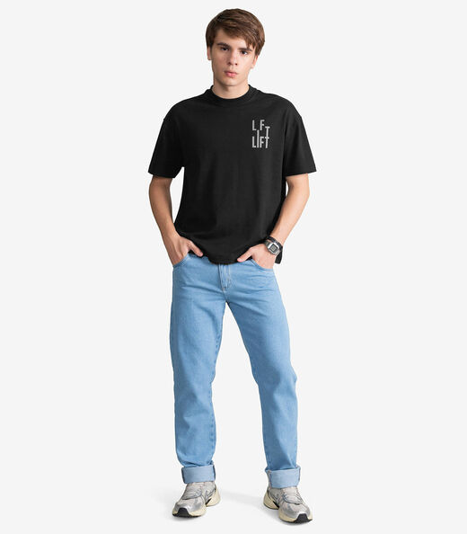 Camiseta Masculina Suedine Com Estampa Minty Preto