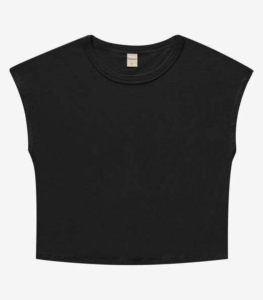 Blusa Básica Feminina Viscotorcion Rovitex Preto
