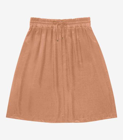 Saia Midi Plus Size Secret Glam Marrom