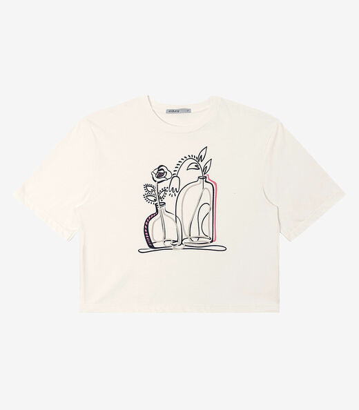Camiseta T-shirt Feminina Endless Bege