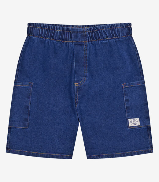 Bermuda Infantil Menino Jeans Trick Nick Azul