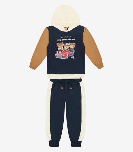 Conjunto Infantil Blusão Com Calça Trick Nick Azul