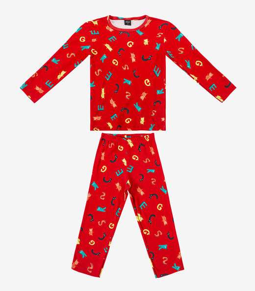 Pijama Masculino Infantil Select Vermelho